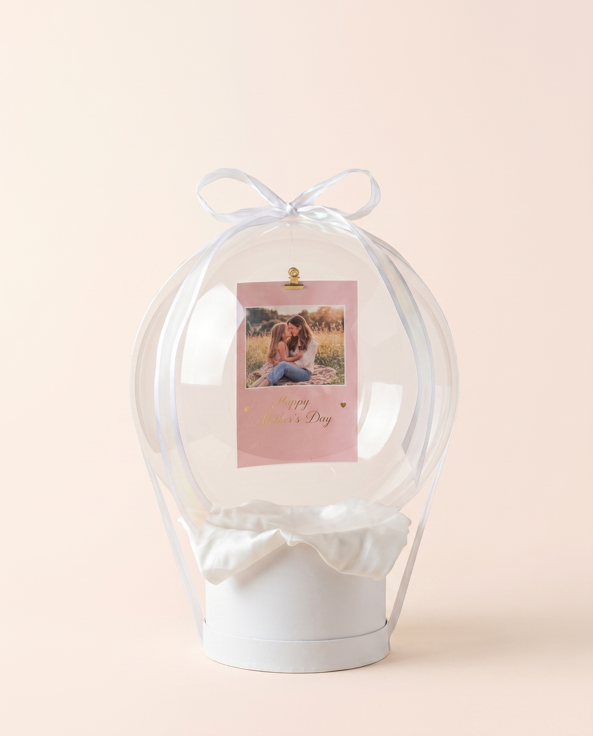 Detail · Ribbon tie, hand-written tag